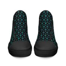 Load image into Gallery viewer, Ti Amo I love you - Exclusive Brand - High-Top Canvas Shoes - Black Soles
