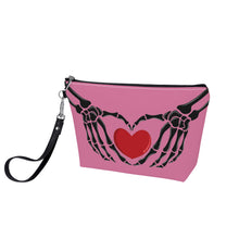 Load image into Gallery viewer, Ti Amo I love you - Exclusive Brand  - Charm - Skeleton Hands with Heart - Sling Cosmetic Bag
