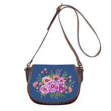 Load image into Gallery viewer, Ti Amo I love you - Exclusive Brand - Chambray 2- Floral Bouquet - Saddle Bag
