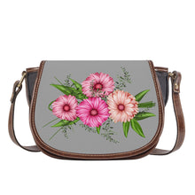 Load image into Gallery viewer, Ti Amo I love you - Exclusive Brand - Silver Chalice - Pink Floral - Saddle Bag
