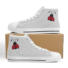 Load image into Gallery viewer, Ti Amo I love you - Exclusive Brand - High-Top Canvas Shoes - White Soles
