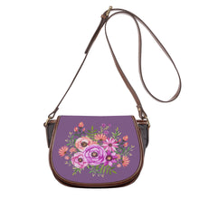 Load image into Gallery viewer, Ti Amo I love you - Exclusive Brand - French Lilac - Floral Bouquet -  Saddle Bag
