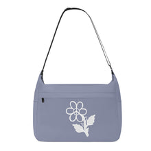 Load image into Gallery viewer, Ti Amo I love you - Exclusive Brand - Cool Grey - White Daisy - Journey Computer Shoulder Bag
