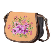 Load image into Gallery viewer, Ti Amo I love you - Exclusive Brand - Macaroni &amp; Cheese - Floral Bouquet - Saddle Bag
