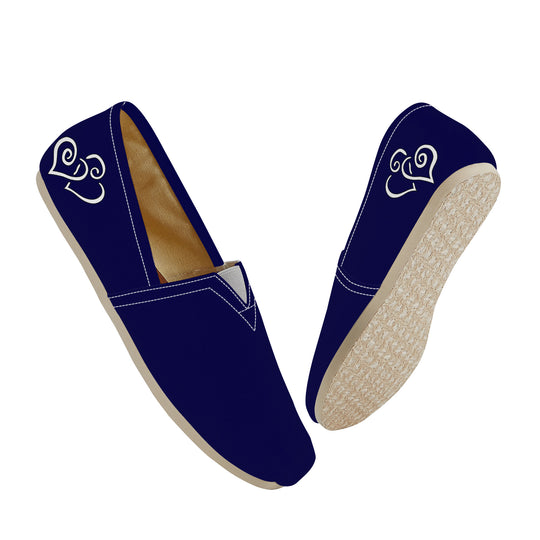 Ti Amo I love you - Exclusive Brand  - Stratos - Double White Heart -  Casual Flat Driving Shoe