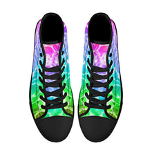 Load image into Gallery viewer, Ti Amo I love you - Exclusive Brand - High-Top Canvas Shoes - Black Soles
