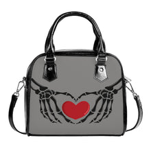 Load image into Gallery viewer, Ti Amo I love you  - Exclusive Brand  - Natural Gray - Skeleton Hands with Heart - Shoulder Handbag
