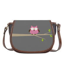 Load image into Gallery viewer, Ti Amo I love you - Exclusive Brand - Davy&#39;s Gray - Charm Colored Owl - Saddle Bag
