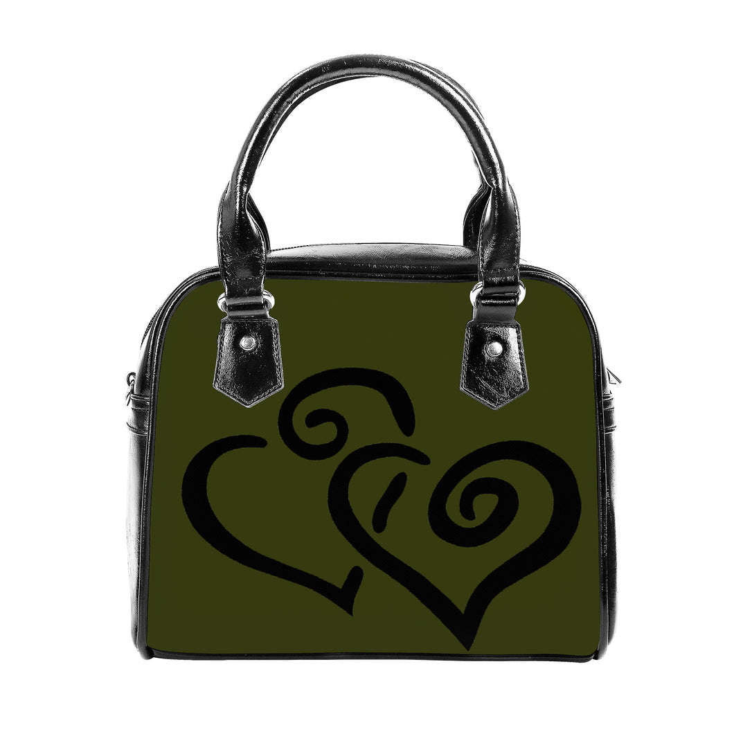 Ti Amo I love you - Exclusive Brand - Waiouru - Double Black Heart -  Shoulder Handbag