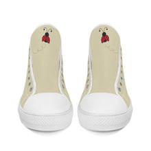 Load image into Gallery viewer, Ti Amo I love you - Exclusive Brand - High-Top Canvas Shoes - White Soles
