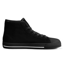 Load image into Gallery viewer, Ti Amo I love you - Exclusive Brand - Black -  High-Top Canvas Shoes - Black Soles
