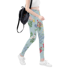 Load image into Gallery viewer, Ti Amo I love you - Exclisive Brand -  Seafoam Floral - Yoga Leggings - Sizes XS-3XL
