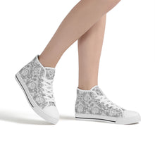 Load image into Gallery viewer, Ti Amo I love you - Exclusive Brand  - High-Top Canvas Shoes - White Soles
