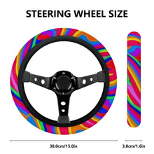 Load image into Gallery viewer, Ti Amo I love you - Exclusive Brand - Rainbow - Car Steering Wheel Covers
