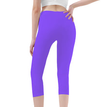 Load image into Gallery viewer, Ti Amo I love you - Exclusive Brand  - Light Purple - Angry Fish - Capri Yoga Leggings - Sizes XS-3XL
