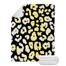 Load image into Gallery viewer, Ti Amo I love you - Exclusive Brand  - Black with Citrine White &amp; Picasso Animal Print - Micro Fleece Blankets
