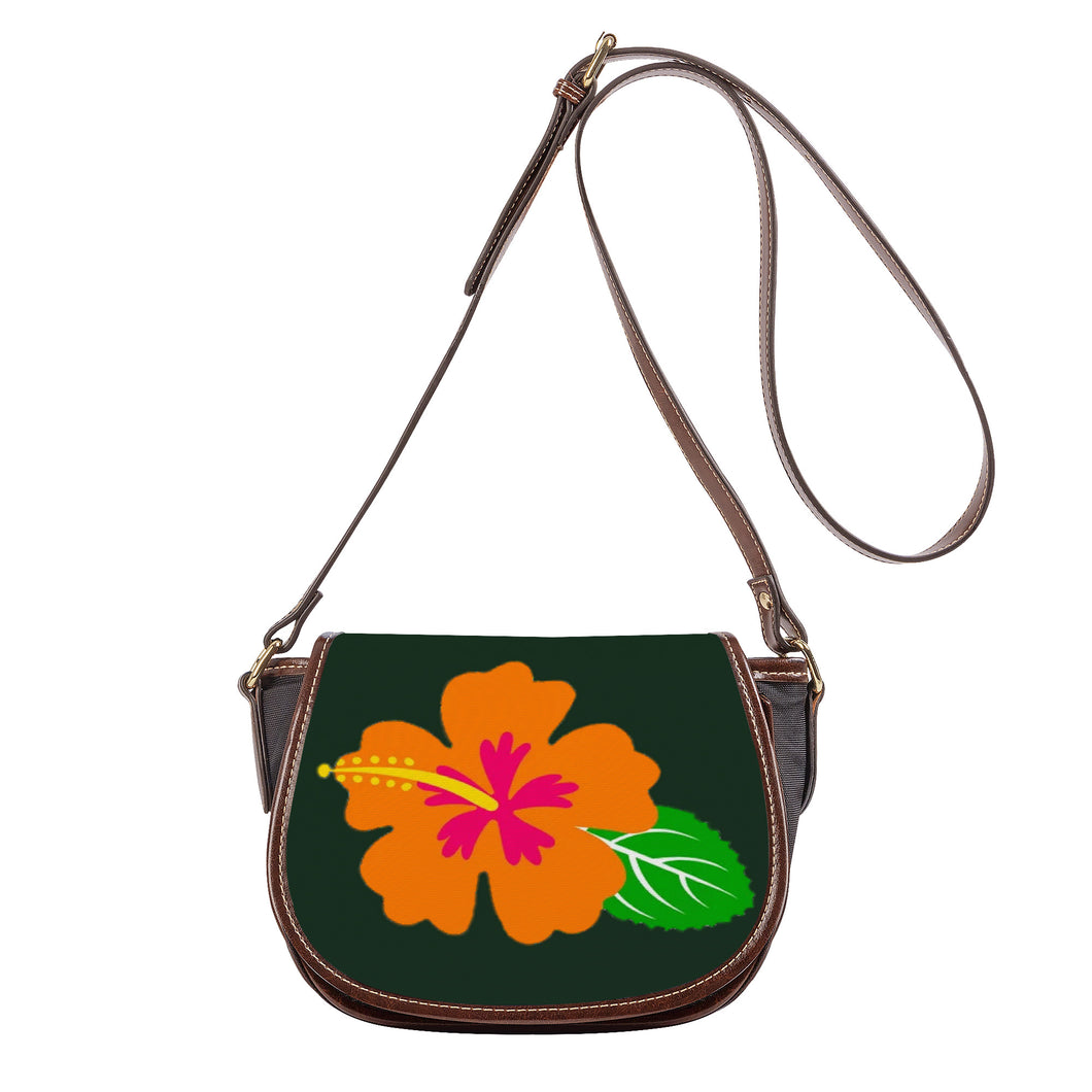 Ti Amo I love you - Exclusive Brand - Celtic  - Hawaiian Flower - Saddle Bag