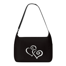 Load image into Gallery viewer, Ti Amo I love you - Exclusive Brand - Asphalt - Double White Heart - Journey Computer Shoulder Bag
