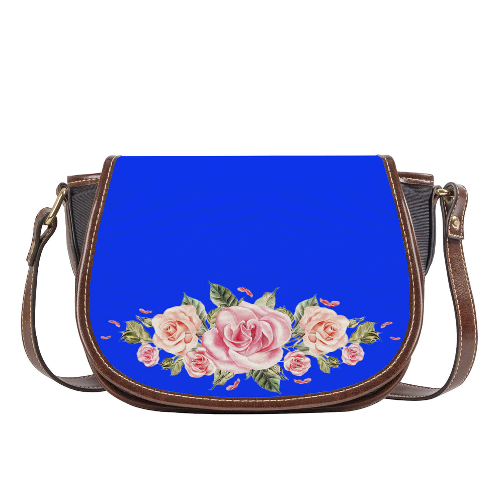 Ti Amo I love you - Exclusive Brand - Blue Blue Eyes - Roses - Saddle Bag