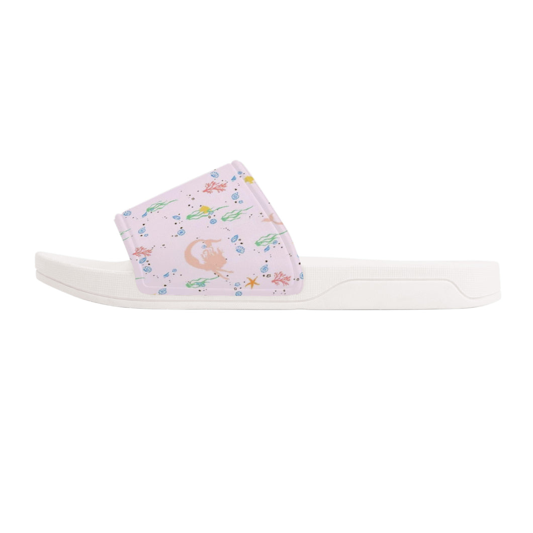 Ti Amo I love you  - Exclusive Brand - Lavender Blush - Mermaird - Womens / Childrens / Youth - Slide Sandals - White Soles