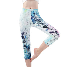 Load image into Gallery viewer, Ti Amo I love you - Exclusive Brand - Splatter - Womens / Teen Girls / Womens Plus Size -  Capri Yoga Leggings - Sizes XS-3XL
