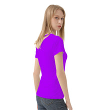 Load image into Gallery viewer, Ti Amo I love you - Exclusive Brand  - Fushia Blue 2 - Double Purple - Women&#39;s T shirt
