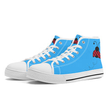 Load image into Gallery viewer, Ti Amo I love you - Exclusive Brand - High-Top Canvas Shoes - White Soles
