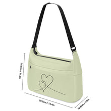 Load image into Gallery viewer, Ti Amo I love you - Exclusive Brand - Beryl Green - Double Script Heart - Journey Computer Shoulder Bag
