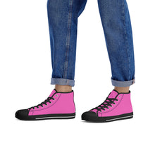 Load image into Gallery viewer, Ti Amo I love you - Exclusive Brand - Hot Pink - High-Top Canvas Shoes - Black Soles
