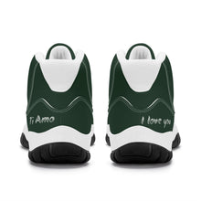 Load image into Gallery viewer, Ti Amo I love you - Exclusive Brand - Celtic - High Top Air Retro Sneakers - White Laces
