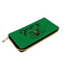 Load image into Gallery viewer, Ti Amo I love you - Exclusive Brand  - Fun Green - Bee Kind - Zipper Purse Clutch Bag
