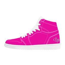 Load image into Gallery viewer, Ti Amo I love you - Exclusive Brand - Hollywood Cerise - High Top Synthetic Leather Sneaker
