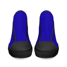 Load image into Gallery viewer, Ti Amo I love you - Exclusive Brand - Persian Blue - High-Top Canvavs Shoes - Black Soles
