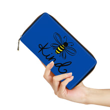 Load image into Gallery viewer, Ti Amo I love you - Exclusive Brand  - Dark Blue - Bee Kind - Zipper Purse Clutch Bag
