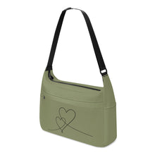 Load image into Gallery viewer, Ti Amo I love you - Exclusive Brand - Avocado 2- Double Script Heart - Journey Computer Shoulder Bag
