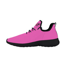 Load image into Gallery viewer, Ti Amo I love you - Exclusive Brand - Hot Pink - Skelton Hands with Heart - Mens / Womens - Lightweight Mesh Knit Sneaker - Black Soles
