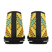 Load image into Gallery viewer, Ti Amo I love you - Exclusive Brand - Mistard Yellow - Dot Deco - High-Top Canvas Shoes - Black Soles
