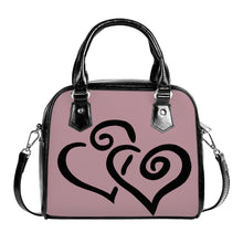 Load image into Gallery viewer, Ti Amo I love you - Exclusive Brand - Tuscany - Double Black Heart -  Shoulder Handbag
