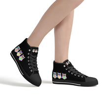 Load image into Gallery viewer, Ti Amo I love you - Exclusive Brand - High-Top Canvas Shoes - Black Soles
