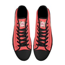 Load image into Gallery viewer, Ti Amo I love you - Exclusive Brand - High-Top Canvas Shoes - Black Soles
