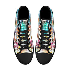 Load image into Gallery viewer, Ti Amo I love you - Exclusive Brand - High-Top Canvas Shoes - Black Soles
