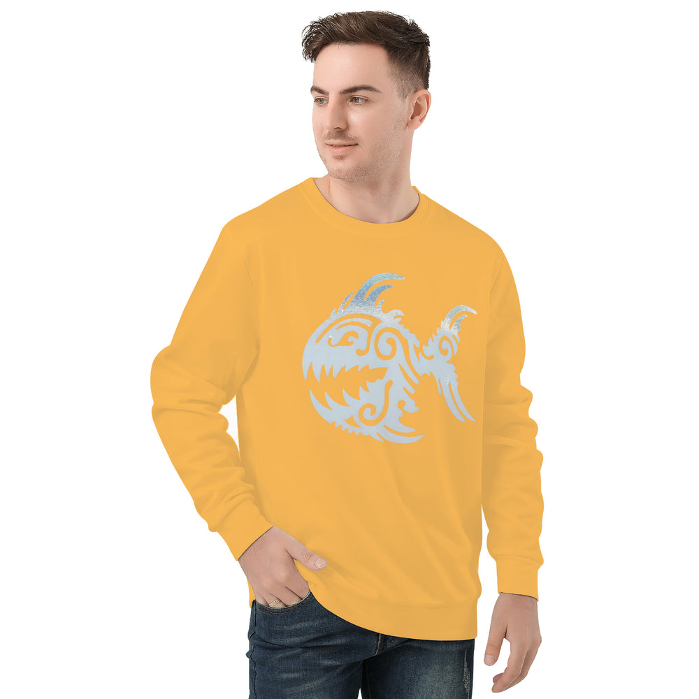 Ti Amo I love you - Exclusive Brand - Light Orange - Angry Fish - Men's Sweatshirt