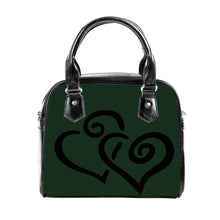 Load image into Gallery viewer, Ti Amo I love you - Exclusive Brand - Celtic - Double Black Heart -  Shoulder Handbag
