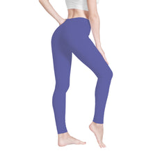 Load image into Gallery viewer, Ti Amo I love you - Exclusive Brand  - Dark Electric Blue 2 - White Daisy -  Yoga Leggings
