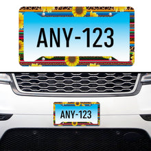 Load image into Gallery viewer, Ti Amo I love you - Exclusive Brand - Leopard &amp; Sunflowers License Plate Frames
