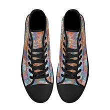 Load image into Gallery viewer, Ti Amo I love you - Exclusive Brand - Tie-Dye  - High-Top Canvas Shoes - Black Soles
