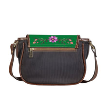 Load image into Gallery viewer, Ti Amo I love you - Exclusive Brand - Fun Green - Floral Bouquet - Saddle Bag
