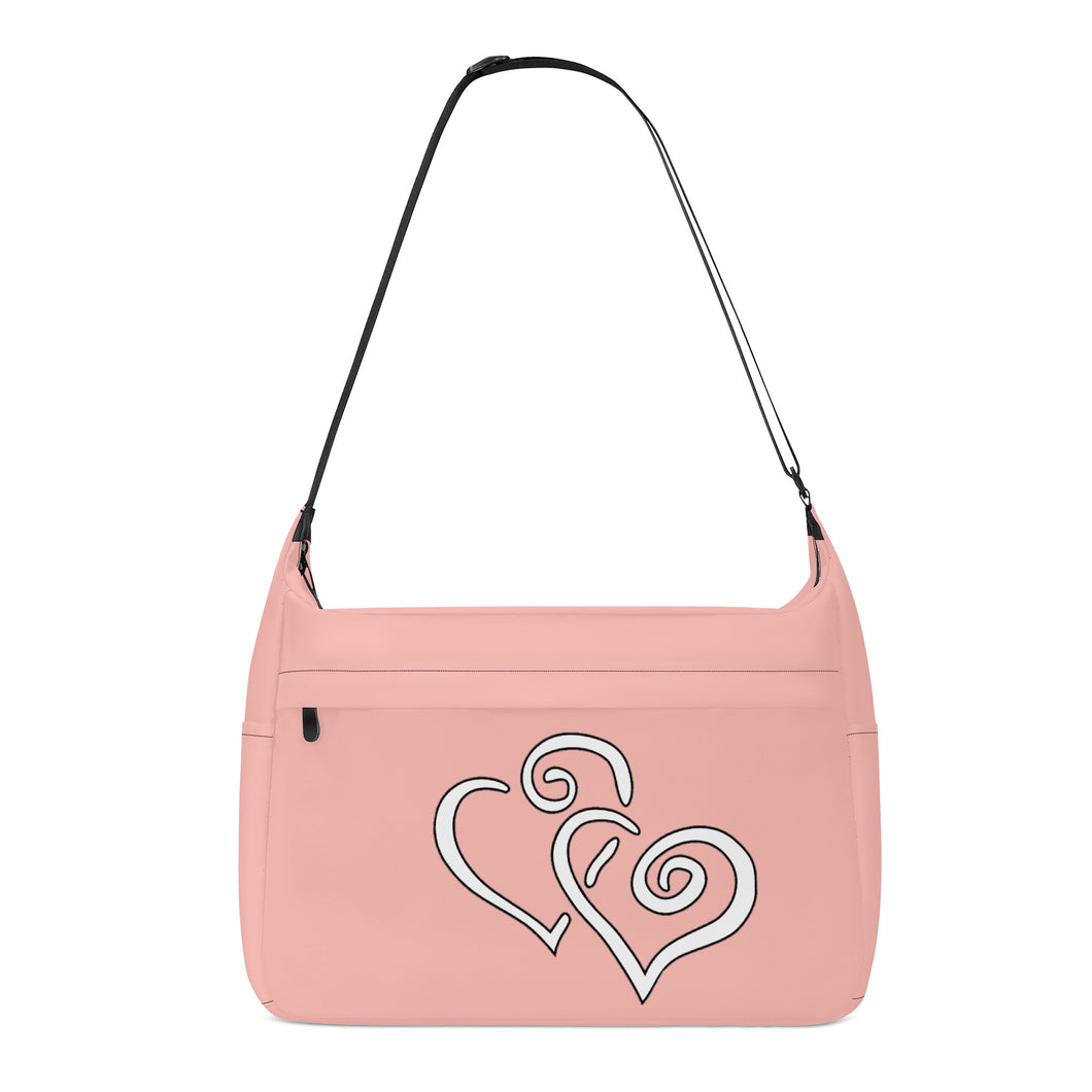 Ti Amo I love you - Exclusive Brand - Melon - Double White Heart - Journey Computer Shoulder Bag