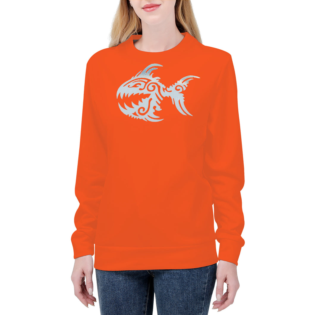 Ti Amo I love you - Exclusive Brand  - Orange - Angry Fish - Women's Sweatshirt