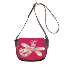 Load image into Gallery viewer, Ti Amo I love you - Exclusive Brand - Cerise Red 2 - Dragonfly - Saddle Bag
